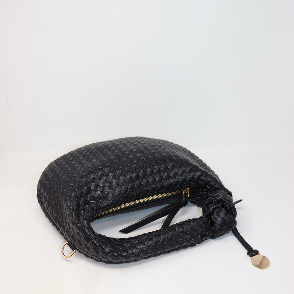 JODIE LUX, BORSA A MANO CON TRACOLLA INTRECCIATA, CON NODO, ELEGANTE, CLASSIC, CHIC