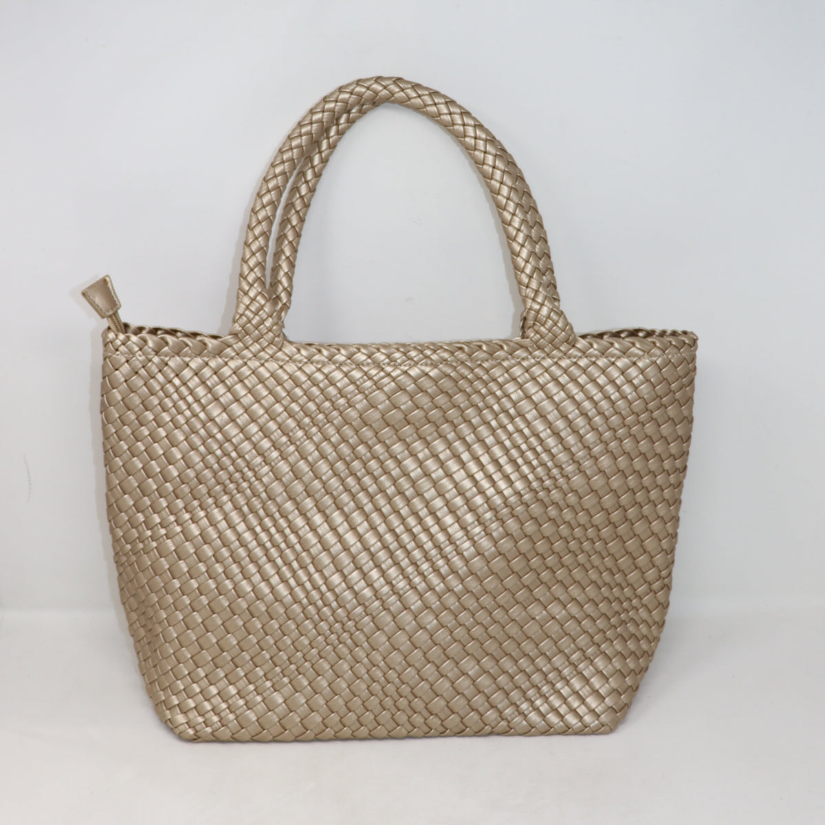 TOTE INTRECCIATA LARGE A SPALLA CON BEAUTY
