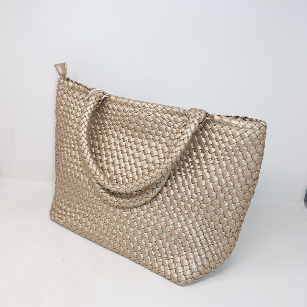 TOTE INTRECCIATA LARGE A SPALLA CON BEAUTY