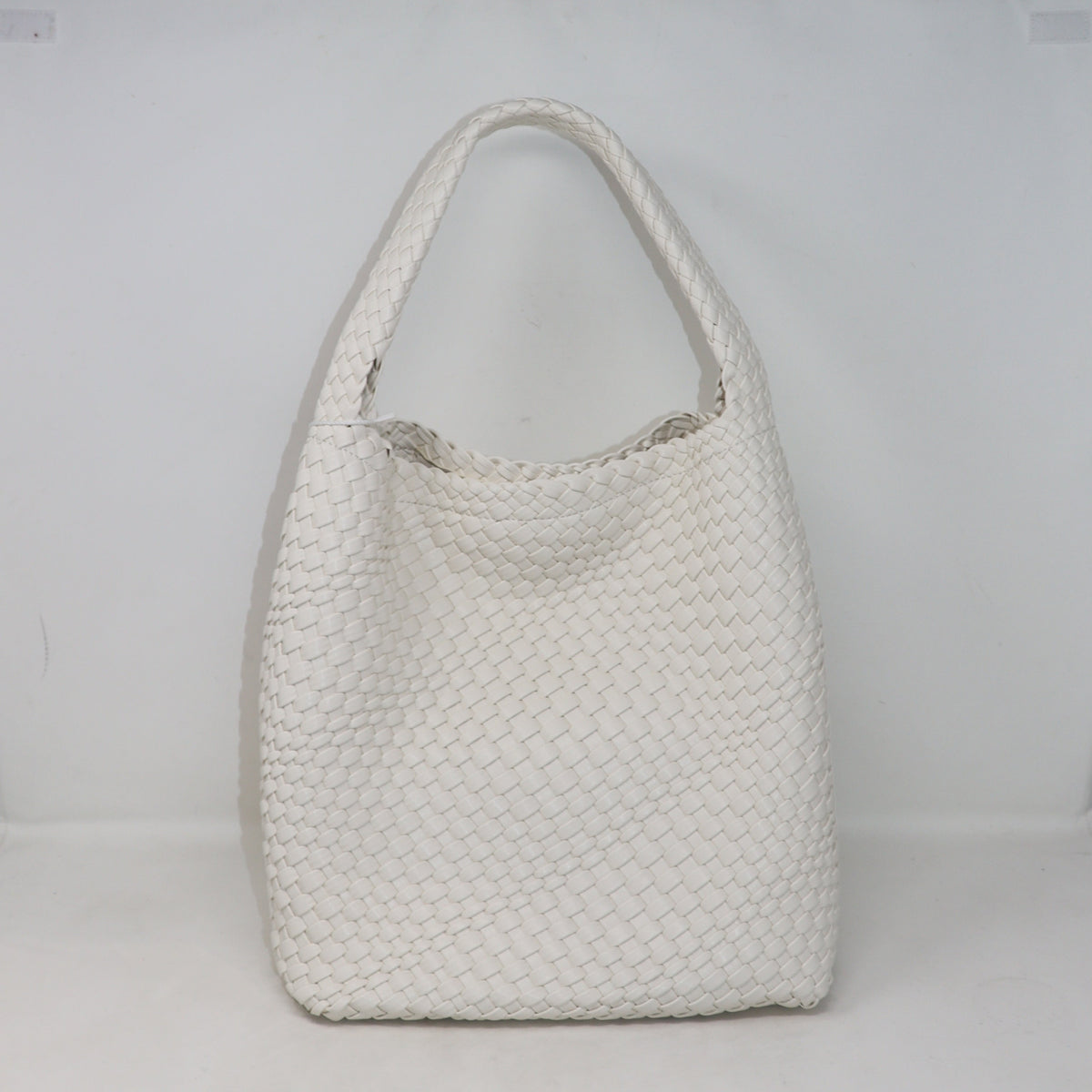 TOTE INTRECCIATA MEDIUM A SPALLA CON BEAUTY